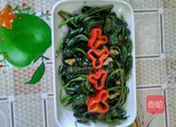 蒜爆地瓜叶的做法图解4