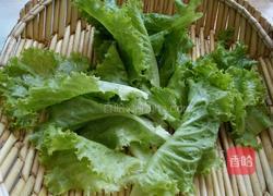 生菜两吃（蘸酱蒜泥）的做法图解2