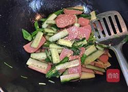黄瓜炒火腿的做法图解5