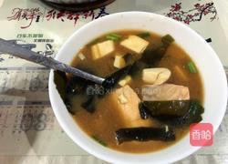 三文鱼味增汤的做法图解4