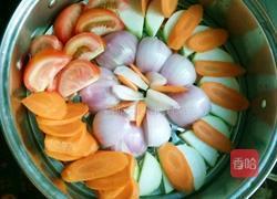 蔬菜蒸盘（简易晚餐）的做法图解1