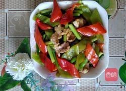 蒜苔炒肉的做法图解4
