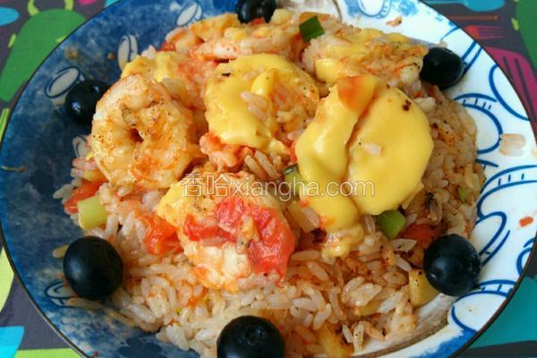 电饼铛芝士焗饭