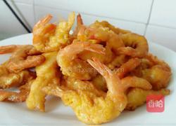 黄金炸虾的做法图解7