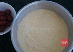 红枣玉米发糕的做法图解2