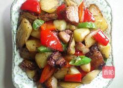 土豆蒜子烧扣肉的做法图解8