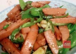 青椒炒火腿的做法图解7