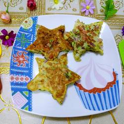 星星蛋饼（洋葱火腿）的做法[图]