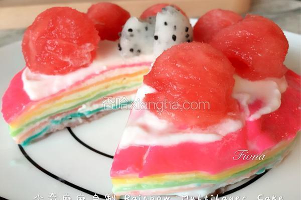 Rainbow Multilayer Cake