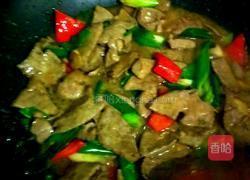 蒜苗红椒炒猪肝的做法图解8