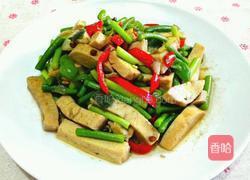 蒜苔炒素鸡的做法图解8