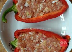 甜椒百合蒸剁肉的做法图解3