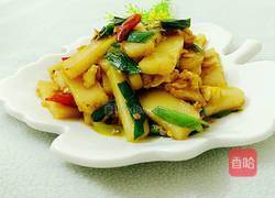 大蒜鸡蛋炒年糕的做法图解9