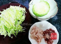  #卷心菜#卷心菜炒前腿肉的做法图解1