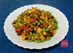 冬菇馬蹄炒毛豆的做法图解7