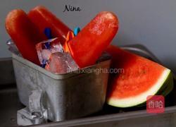 蜂蜜柠檬西瓜冰棒的做法图解5