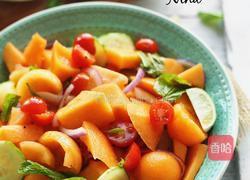 哈密瓜果蔬沙拉的做法图解4