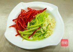 双椒炒白萝卜丝的做法图解4