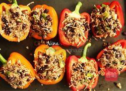 花菜赤豆烤彩椒的做法图解3