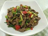 蒜苔炒黄牛肉(酸辣版)的做法[图]