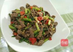 蒜苔炒黄牛肉(酸辣版)的做法图解9