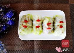 翡翠卷心菜包肉的做法图解18