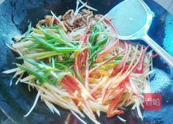 青红椒子姜肉丝的做法图解10