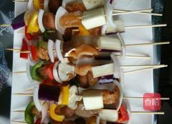 电烤箱版蔬菜鸡肉串的做法图解4