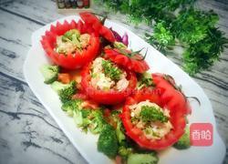 西兰花番茄酿肉的做法图解10