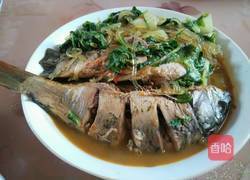 鱼烩粉条青菜的做法图解6