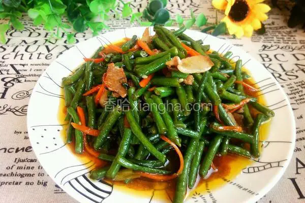 肉片炒豇豆角