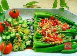 白灼秋葵的做法图解3