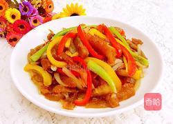 彩椒炒牛蹄筋的做法图解9