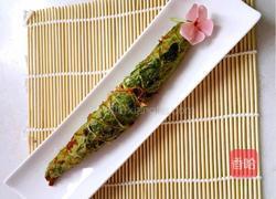 香煎嫩荷叶卷肉的做法图解9
