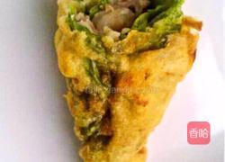 香煎嫩荷叶卷肉的做法图解11