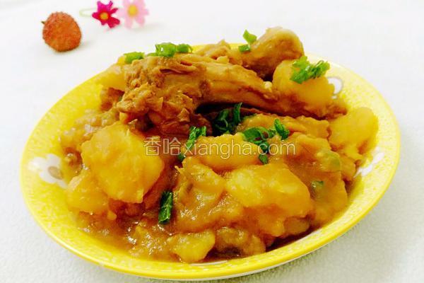 土豆焖鸡腿