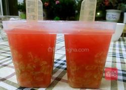 西瓜葡萄干冰棍的做法图解7