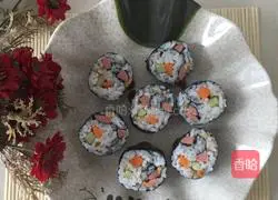Illustration of how to make sushi 7
