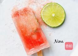 西瓜鸡尾酒冰棒的做法图解4