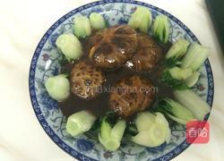 ，碧绿菜胆扒花菇。的做法图解7