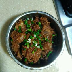 蒸麻辣茄子配粉蒸排骨的做法[图]