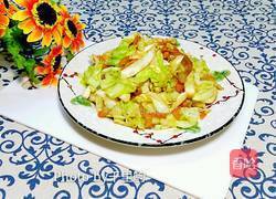 虾米炒卷心菜的做法图解7