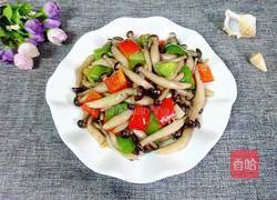 彩椒炒蟹味菇的做法图解7