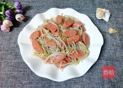 火腿肠炒绿豆芽的做法图解7