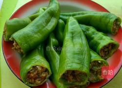牛角椒包肉的做法图解1