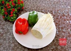 双彩拌金针菇的做法图解1