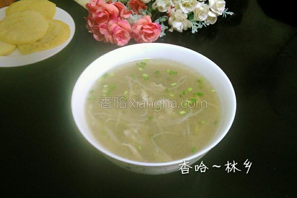 绿豆芽肉丝汤