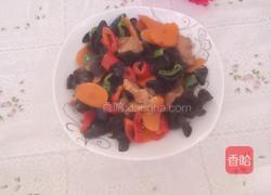 彩椒木耳炒肉片的做法图解8