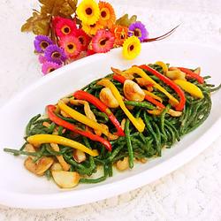 彩椒过油豇豆的做法[图]