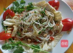 凉拌緑豆芽腐竹的做法图解7